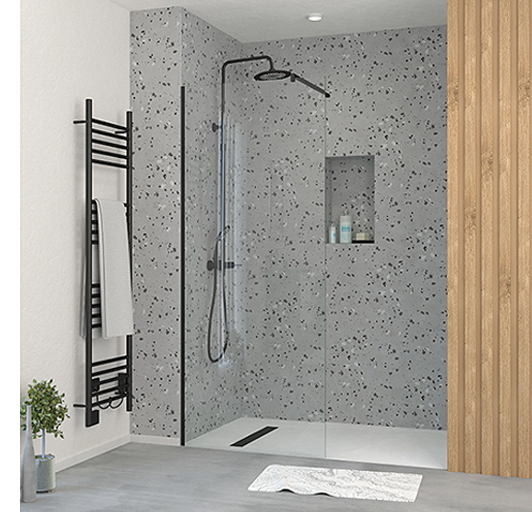 Paroi de douche Dark Elementary - Aurlane