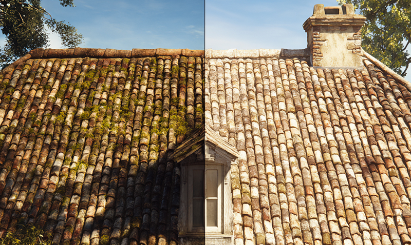 Démoussage de toiture