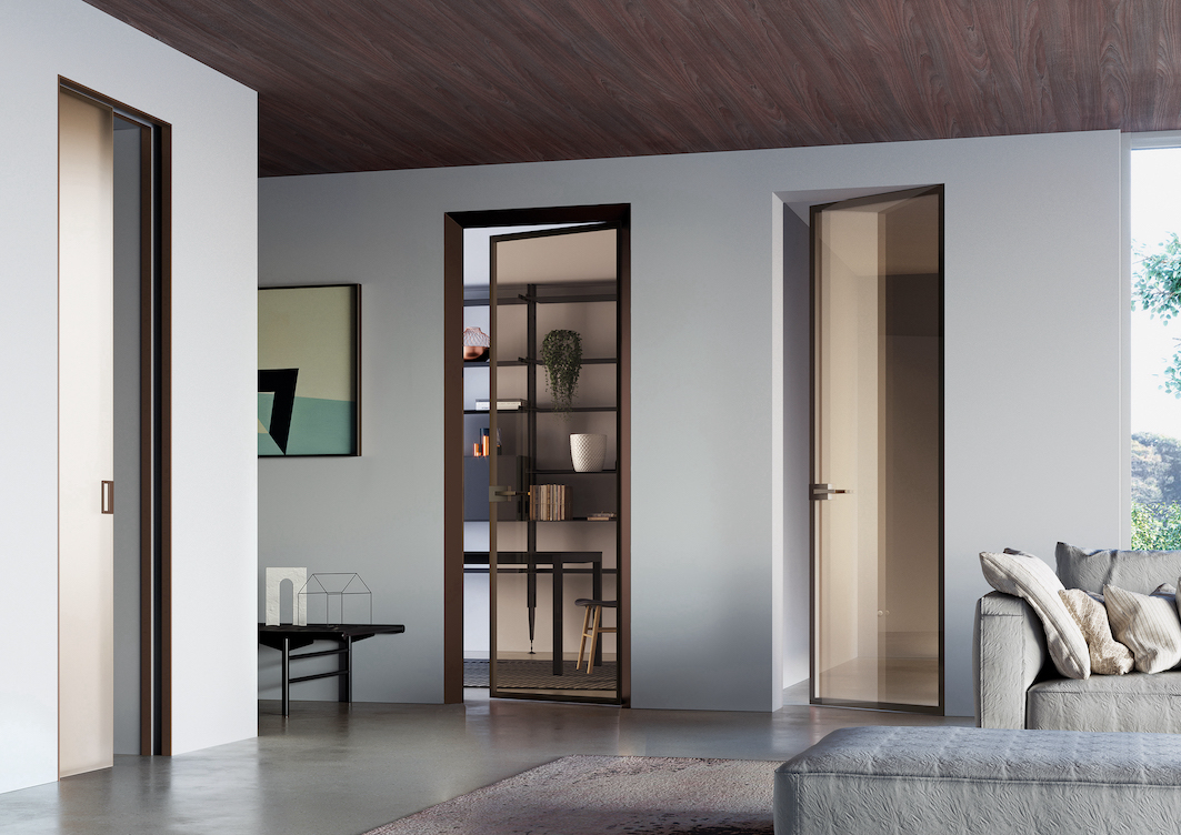 Eclisse, portes verre et aluminium