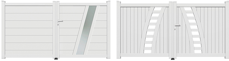 Portail PVC plein et semi-plein