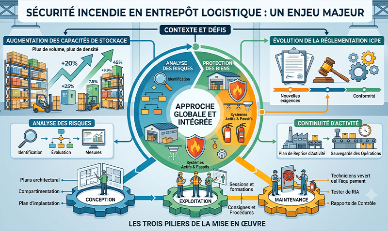 Sécurité incendie en entrepôt logistique