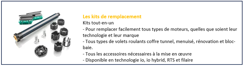 Kits de motorisation Somfy pour volets roulants