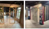 Showroom Gedimat Concept Store avec espaces menuiserie, sols et bains, en situation réelle