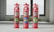 Cartouches Poly Max au nouveau packaging rouge, facilement identifiables sur un chantier