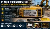 Plaque d’identification et traçabilité du matériel BTP