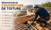 Toit d’habitation en tuiles et ardoises illustrant différents types de couvertures de toiture