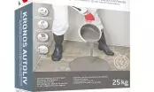 Sac de mortier autolissant KRONOS AUTOLIV d’EDILTECO posé sur un sol préparé.