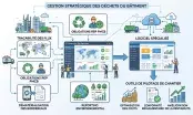 Schéma de la gestion des déchets dans le bâtiment