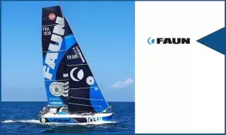 FAUN et Adrien Simon prennent le départ de la Mini Transat