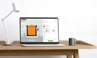 Pour tous les projets, le configurateur en ligne de Dynaco donne immédiatement un aperçu de la future porte.