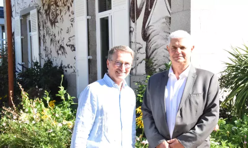 A gauche Laurent RICHAUD, à droite Jean-Claude PLOUXVIEL ©UNICEM Nouvelle-Aquitaine
