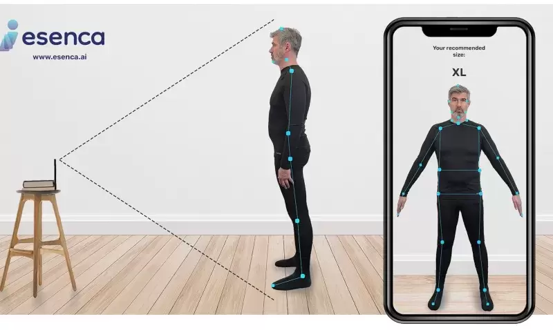 Essayer un vêtement de travail en quelques secondes à peine : Mewa a investi dans une application permettant de déterminer avec précision la taille des vêtements. (Photo : Mewa/Esenca)