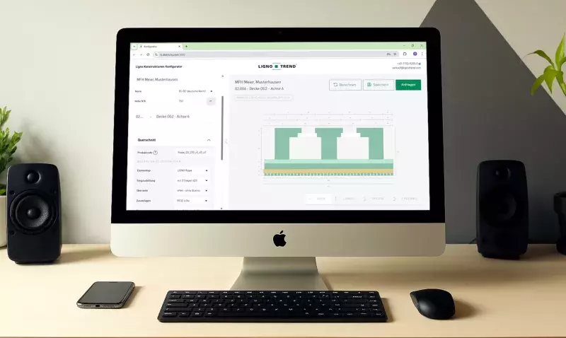 LIGNO® structure X restitue avec précision la configuration de la section transversale de l’élément nervuré, dans ses dimensions exactes.