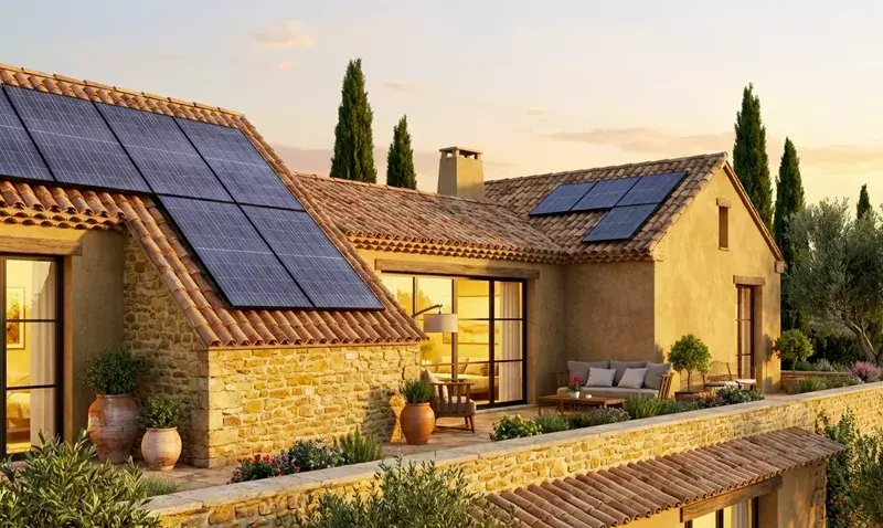 Maison Toulousaine équipée de panneaux solaires