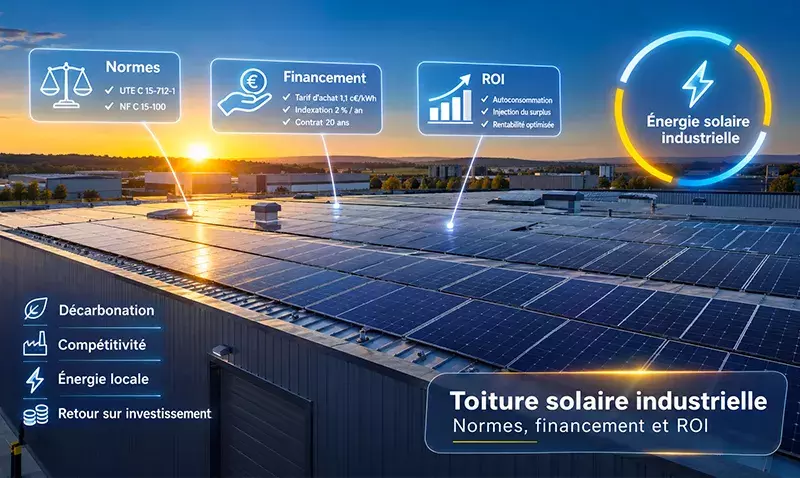 Toiture solaire pour bâtiment induftriel