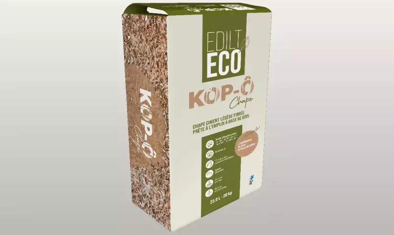 Sac de chape légère à granulats de bois sur fond clair, conditionnement de 23 litres