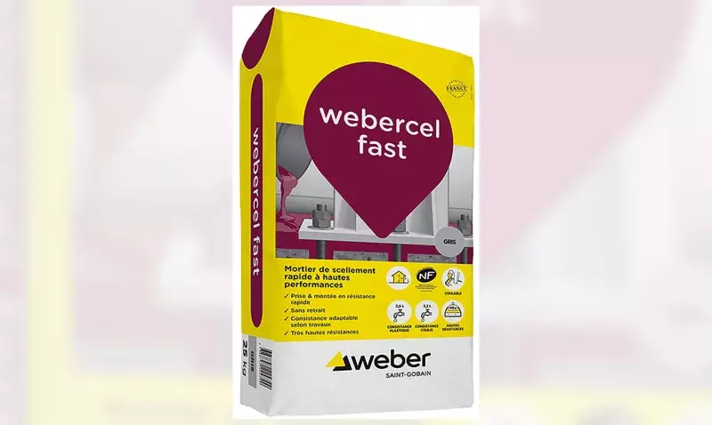Sac de 25 kg de webercel fast, le mortier de scellement rapide à hautes performances de Weber